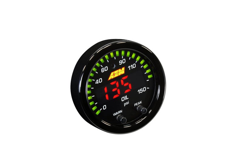 AEM 300307 XSeries Oil Pressure Gauge Black