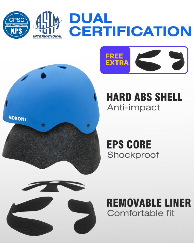 DKONI Kids Bike Helmet, Adjustable and Multi-Sport, from Toddler to Youth, 3 Sizes - Image 4