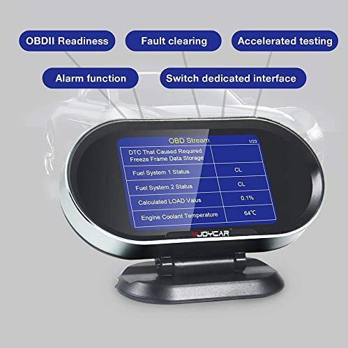 VJOYCAR V70 OBD2 Gauge Cluster HUD Heads Up Display, Car Computer OBD ii Scanner Speed Engine Coolant Temperature Fuel Consumption Digital Speedometer Mileage Overspeed Voltage Faulty Code Alarms - Image 4