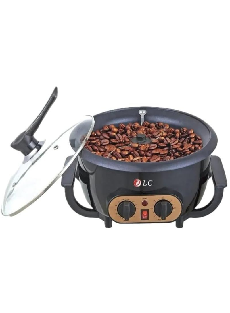 LC Multifunction Electric Coffee Roaster 750g – 800W Bean Roasting Machine with Safety Handle, Stir Bars & Control Panel (Black) - Image 3
