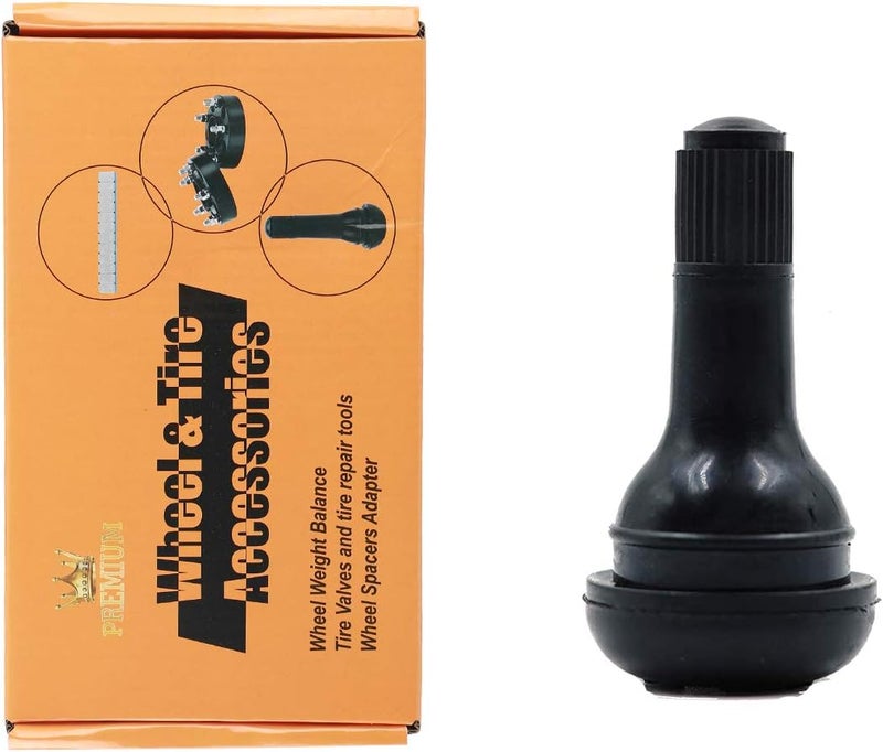 EZISOE 50Pcs TR415 Snap-in Tire Valve Stem CA65 Copper insert Standard Length, Black Rubber Tire Valve Stem for most cars, light trucks, small trailers, wheelbarrows, lawn mowers, ATVs, and motorcycles - Image 2