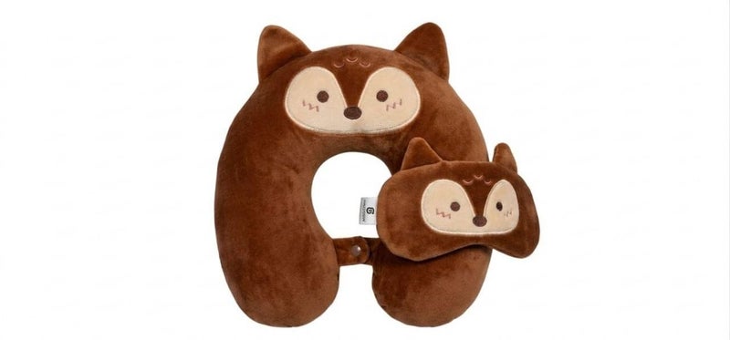 Baby Neck Pillow U-Shaped Travel Pillow Car Airplane Office Pillow with Eye Cover for Sleeping (Random Shape for Girls) - Image 2