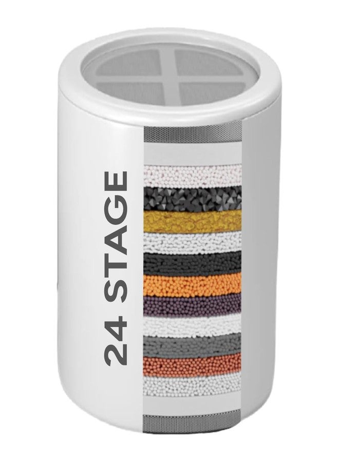 YAMATIC 24 Stage Shower Head Filter Replacement Cartridge, Shower Tap Hard water filter cartridge Hard Water Softener Cartridge for Hard Water Remove Chlorine and Harmful Substances, by Purocell - Image 1