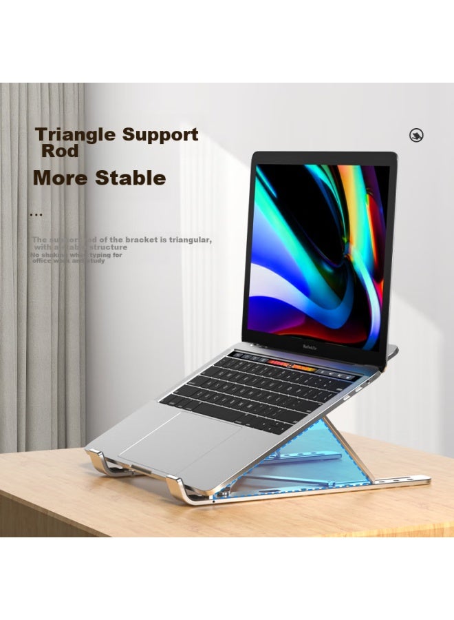 Suohuang 071s4 Laptop Cooling Stand With Fan, Phone Holder, Usb Hub, Aluminum Alloy Foldable Portable Stand For Apple With Rgb Lighting Effects - Image 2
