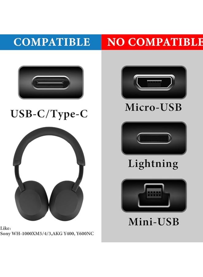 erorex USB Headphones Short Charger Cable, Compatible with Sony WH-1000XM5 WH-1000XM4 WH-ULT900N WH-XB920N WH-XB910N WH-CH720N Charger, USB-C to USB-C Replacement Power Charging Cord (1ft/30cm) - Image 4