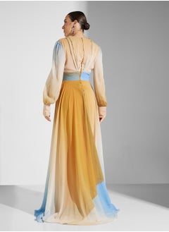 Virgos Lounge Puff Sleeve Surplice Neck Dress  - Image 2