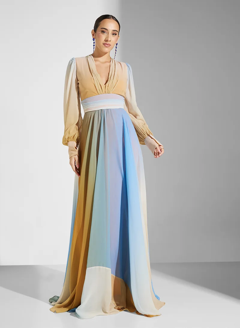 Virgos Lounge Ombre Chiffon Dress