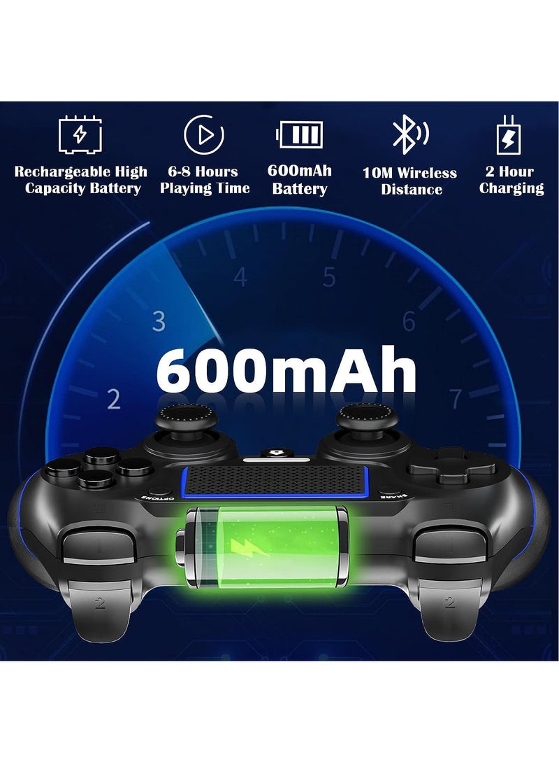 Generic Wireless Gamepad with Motion Feedback,Wireless Controller For PlayStation 4——Blue,Audio, Mini LED Indicator, USB Rechargeable, Anti-Slip Grip  - Image 3