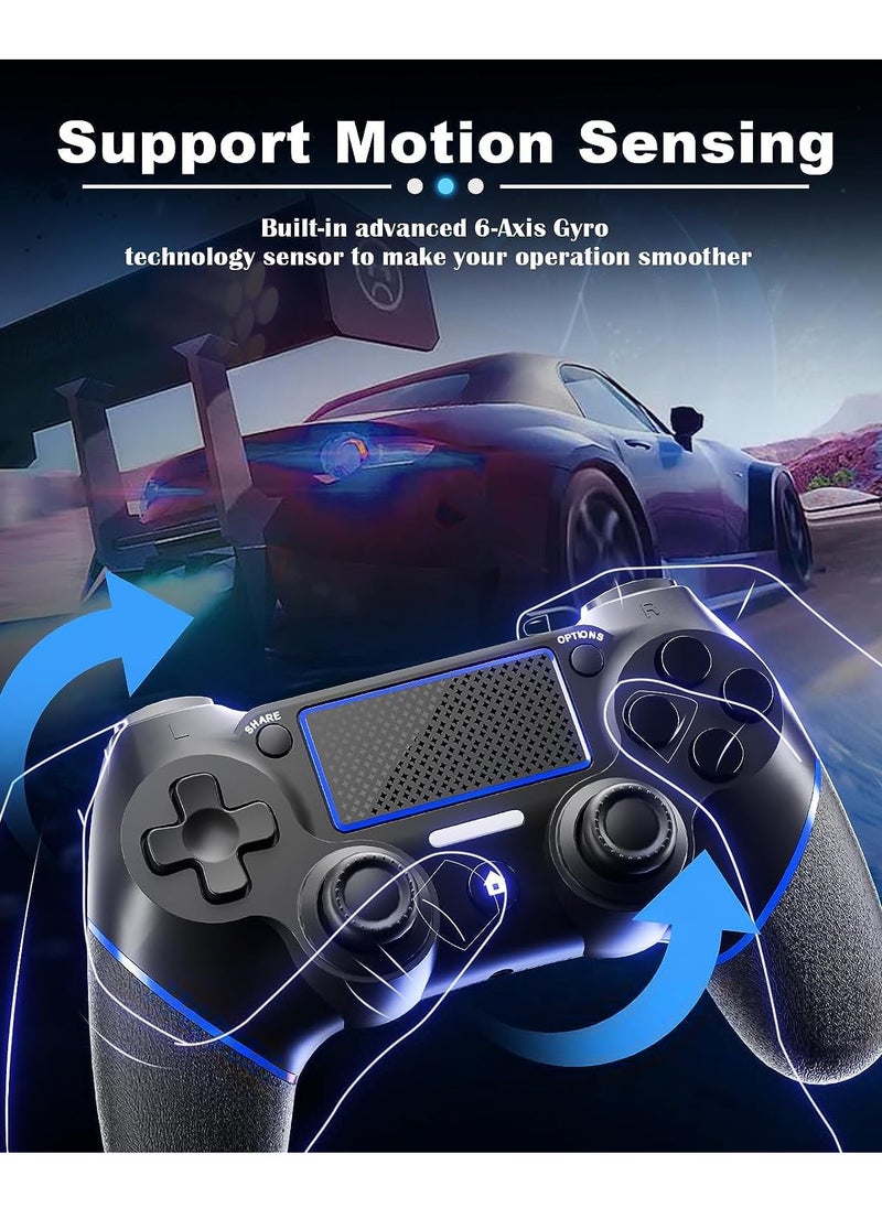 Generic Wireless Gamepad with Motion Feedback,Wireless Controller For PlayStation 4——Blue,Audio, Mini LED Indicator, USB Rechargeable, Anti-Slip Grip  - Image 5
