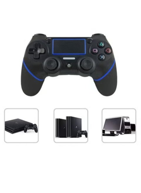 Wireless Gamepad with Motion Feedback,Wireless Controller For PlayStation 4——Blue,Audio, Mini LED Indicator, USB Rechargeable, Anti-Slip Grip