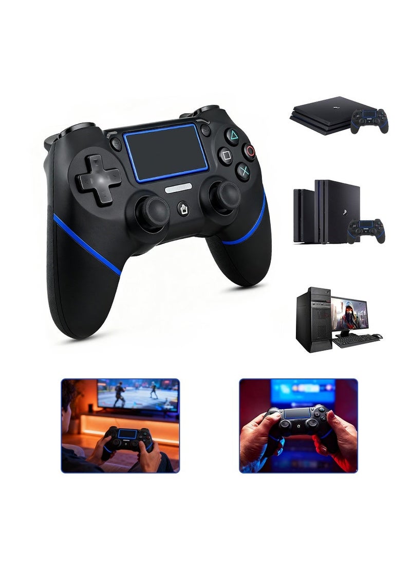 لوحة ألعاب لاسلكية زرقاء مع استجابة حركية صوت مؤشر مؤشر مصغر قابل لإعادة الشحن مقبض مانع للانزلاق - Image 1