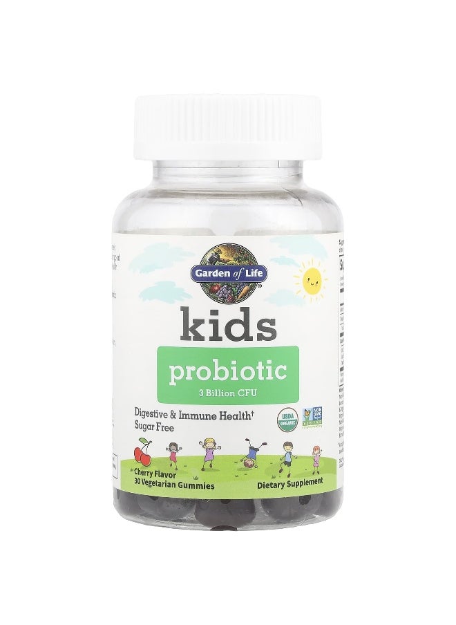 Garden of Life Garden of Life, Kids Probiotic Gummies, Cherry, 3 Billion CFU, 30 Vegetarian Gummies  - Image 1
