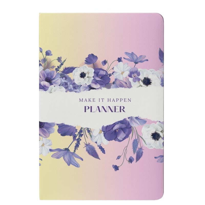 LAURET BLANC 12Months Undated Planner, 12 Monthly Spreads, 52 Weekly Spreads, Habit Tracker, Utility Pages, Paperback (Make It Happen) - Image 2
