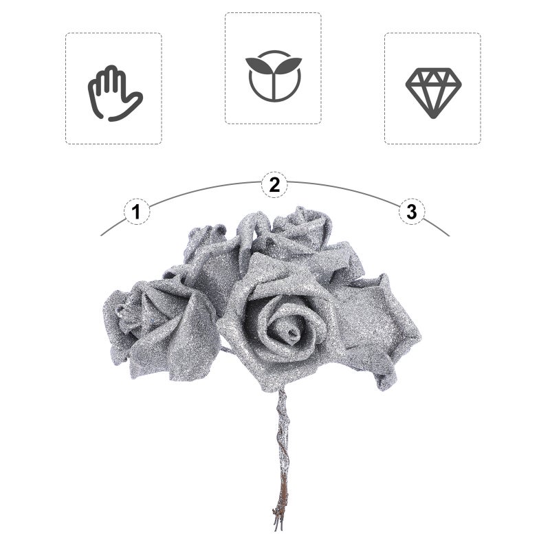 50 Pcs Simulated Flower Flower Artificial Flower Props Wedding Flower Decor - Image 2