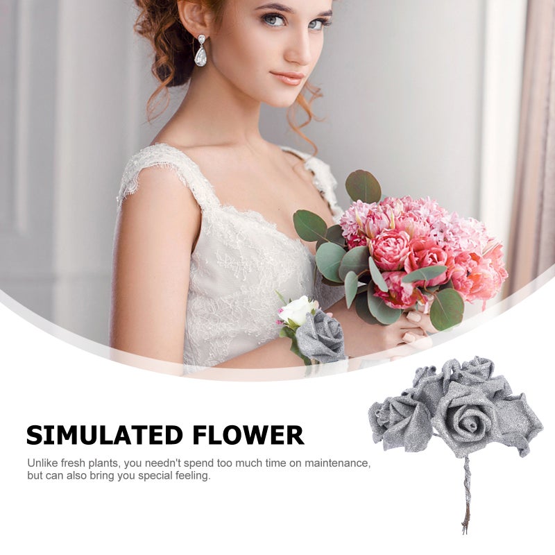 50 Pcs Simulated Flower Flower Artificial Flower Props Wedding Flower Decor - Image 3