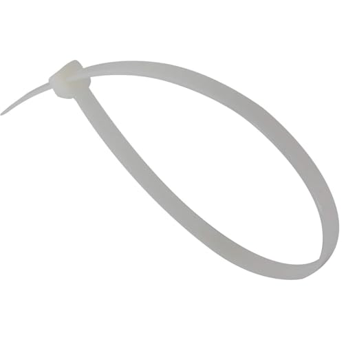 GTSE 10 Inch White/Clear Zip Ties, 1,000 Bulk Pack, 18lb Strength, UV Resistant Small Nylon Cable Ties, Self-Locking 10" Tie Wraps - Image 3