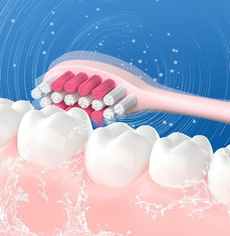 US1984 Sonic Electric Toothbrush for Kids with 5 Modes, 3 Brush Heads & Rechargeable Battery, Ultra Soft Nylon Bristles, IPX7 Waterproof, Electric Power Tooth brush (Blue & Pink) - Image 5