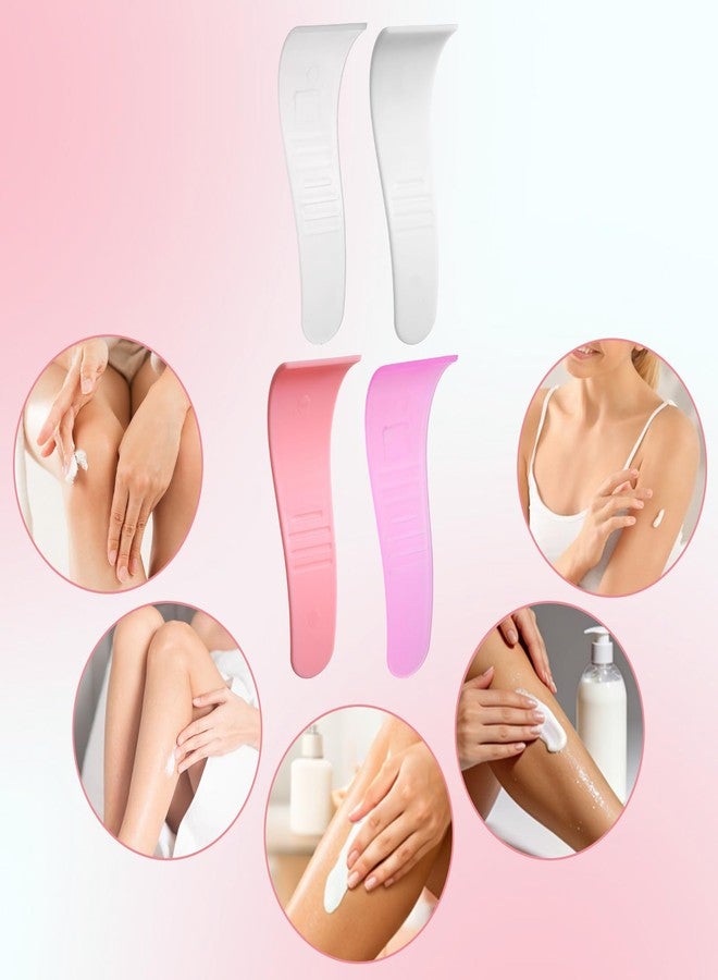 Fyntave 20 Pcs Hair Removal Spatulas Sticks Portable Hair Wax Cleansing Spatulas Sticks Plastic Non-Stick Wax Removal Applicator Depilatory Creams & Mask Scraper Reusable for Women Men - Image 5
