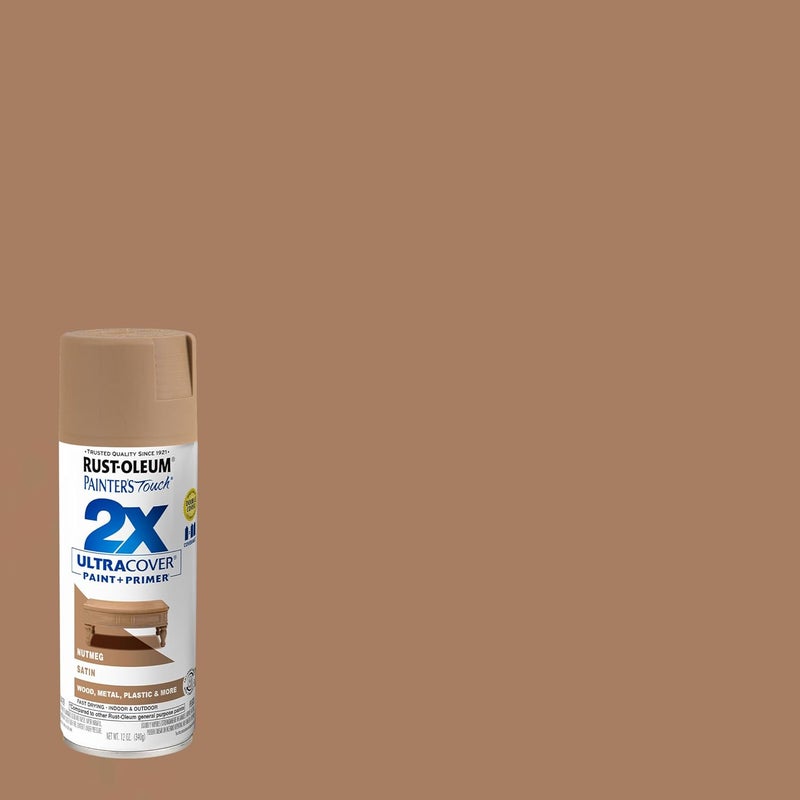 Rust-Oleum Painter's Touch Ultra Cover Satin Spray Paint, Nutmeg, 12 Oz - Image 2