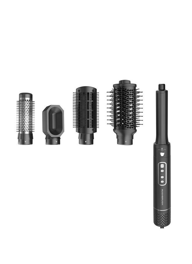 Rush Brush - Air Wrapper Black  , 5 Air Kit , 1600AC motor brushless , Low noise , 360° Airflow , Air-Force Technology , 4 Heat /3 Speed - Image 1