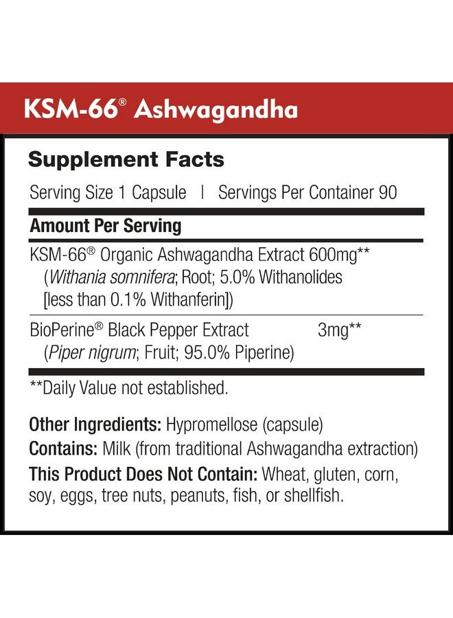 DailyNutra KSM-66 Ashwagandha 600mg Organic Root Extract - High Potency Supplement with 5% Withanolides | Supports Relaxation, Focus, & Energy (270 Capsules) - Image 4