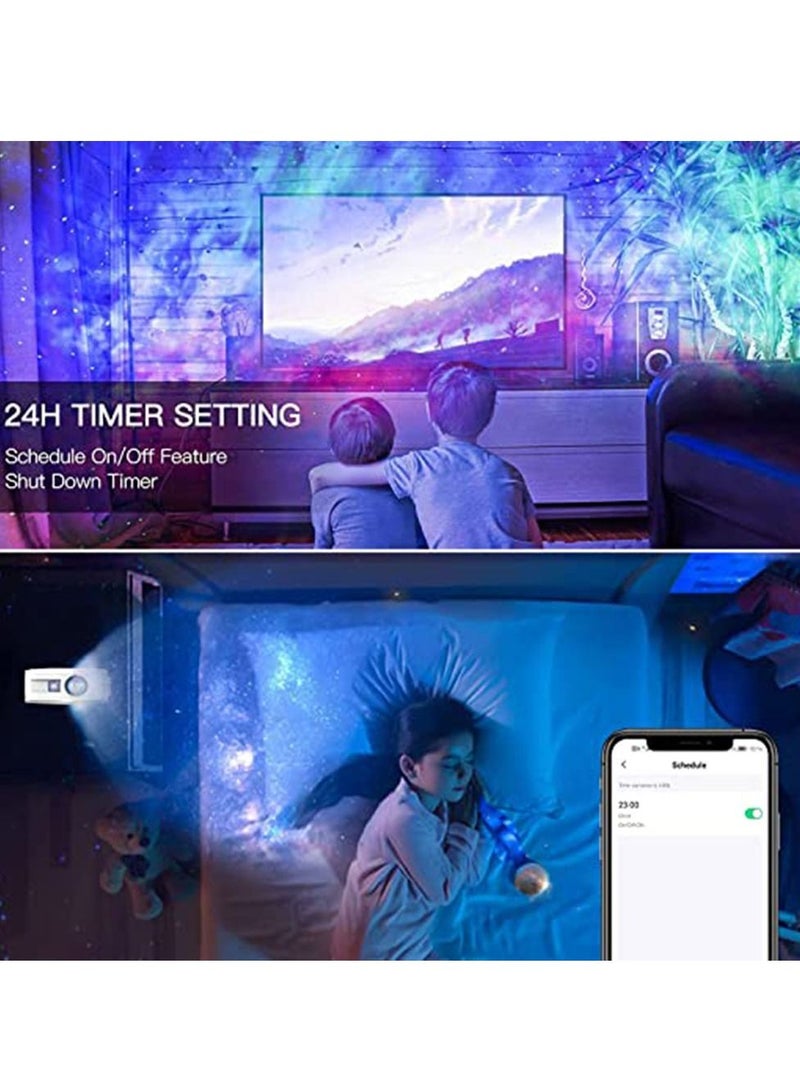 عربست جهاز عرض النجوم الذكي Galaxy Light - جهاز عرض النجوم بالليزر RGB LED للأطفال في غرف النوم وغرفة اللعب والمركز المنزلي، تطبيق ذكي يعمل بنظام WiFi (2.4 جيجا هرتز)  - Image 2