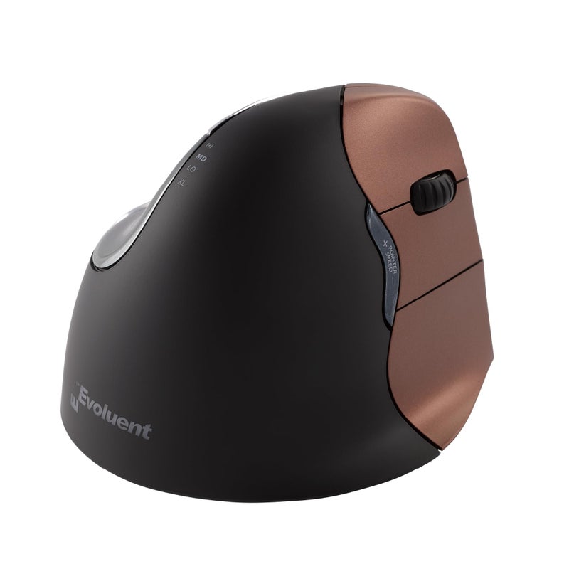 Evoluent â€“ Inventor of The Vertical Mouse â€“ VM4SW Ergonomic Vertical Mouse Right Hand Small Wireless USB, Sculpted for Comfort, Reduces Wrist Strain, 4 Speeds, 6 Customizable Buttons in Windows - Image 1