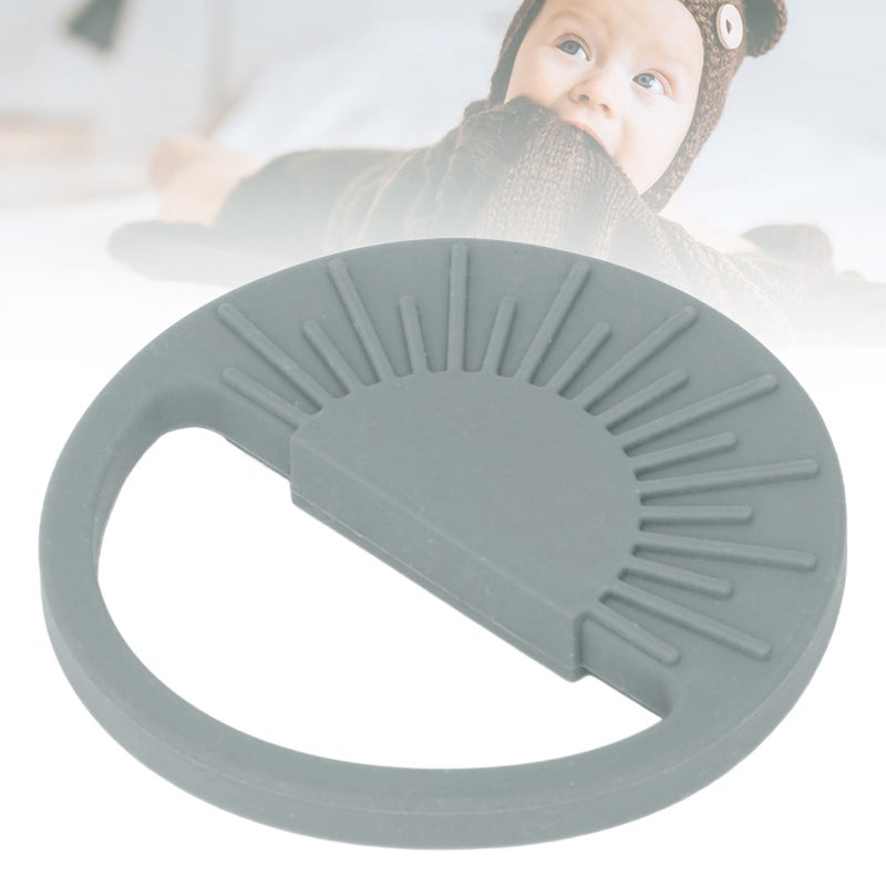 Baby Silicone Teether Toy Safe Semi Circular Sun Easy To Hold Infant Molar Teether for Infant002 ArmyGreen - Image 4