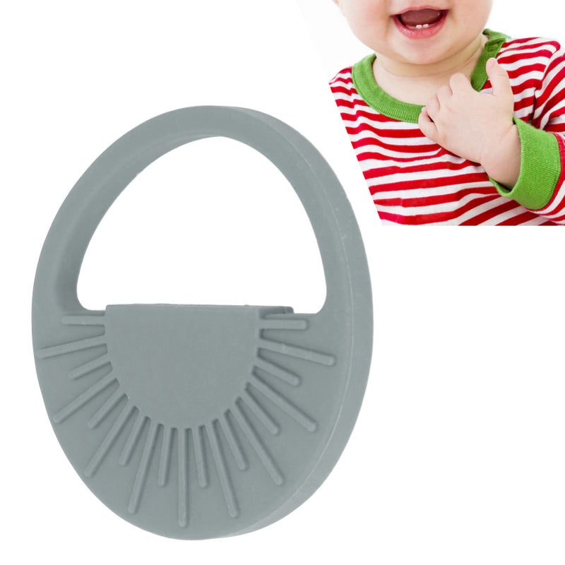 Baby Silicone Teether Toy Safe Semi Circular Sun Easy To Hold Infant Molar Teether for Infant002 ArmyGreen - Image 2