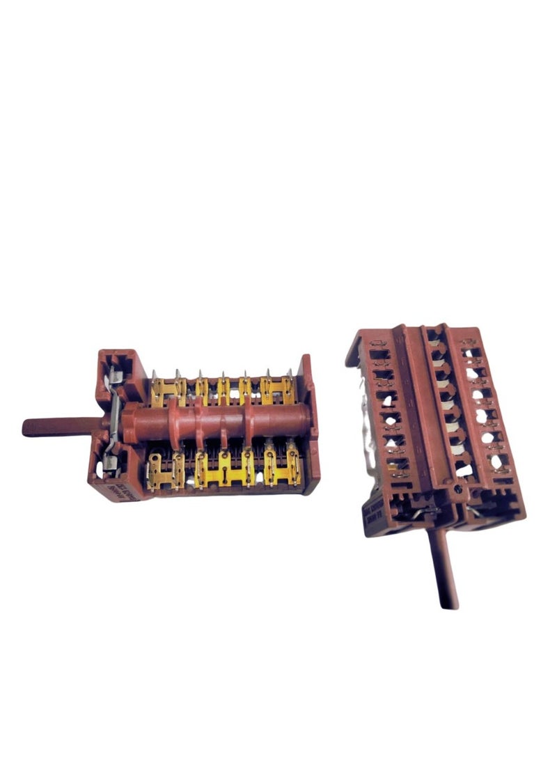 Rotary Selector Switch 7-6 Pin Clock Wise Rotation  16A 250V Heat Resistance Mechanical Rotary Switch for Oven with or Without