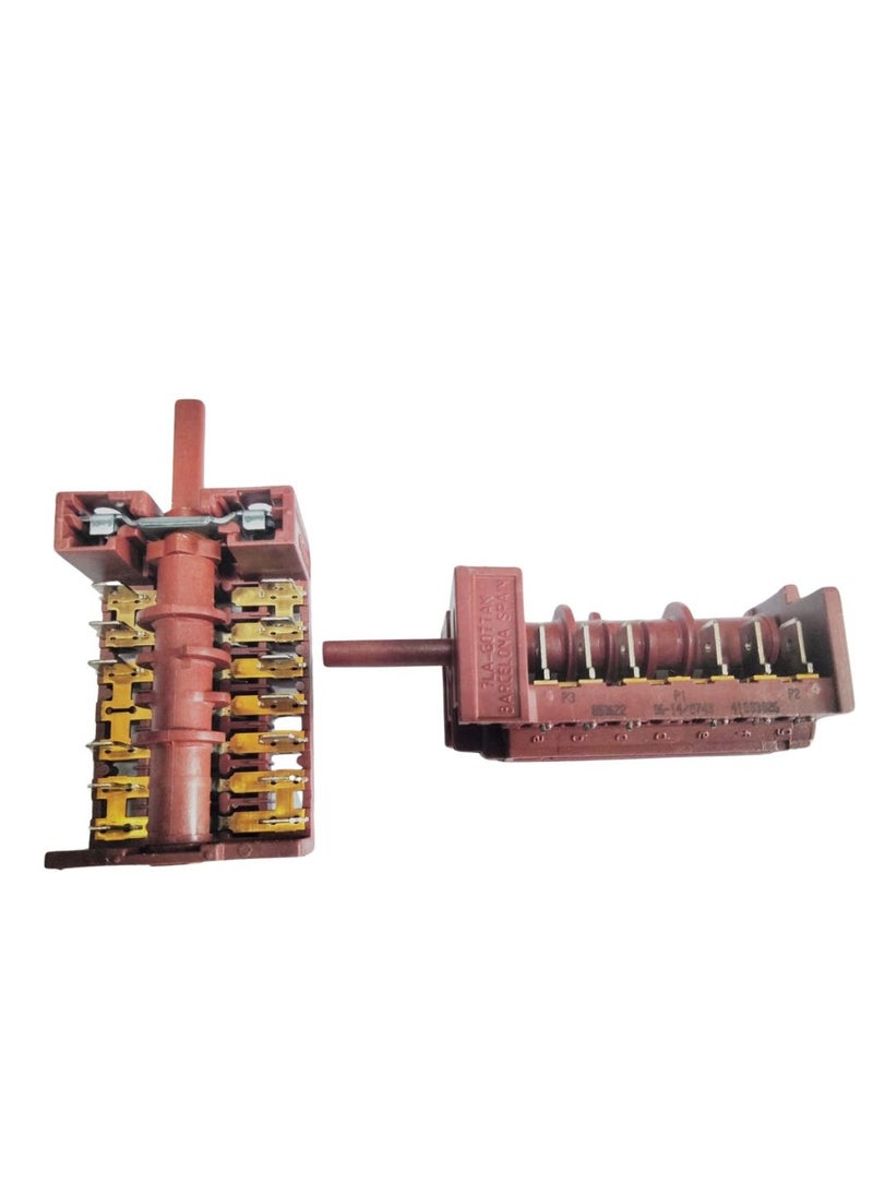 Rotary Selector Switch 7-6 Pin Clock Wise Rotation  16A 250V Heat Resistance Mechanical Rotary Switch for Oven with or Without