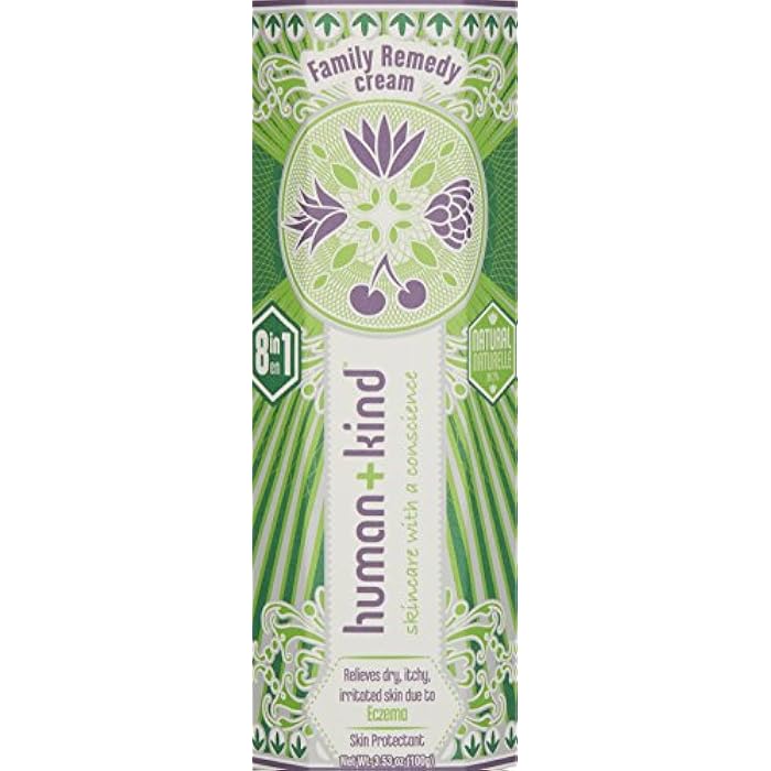 human kind Human + Kind Family Remedy Cream, Multi-Purpose Cream for Eczema, Psoriasis, Dry and Sensitive Skin, Insect Bites, 3.53 Ounce - Image 2