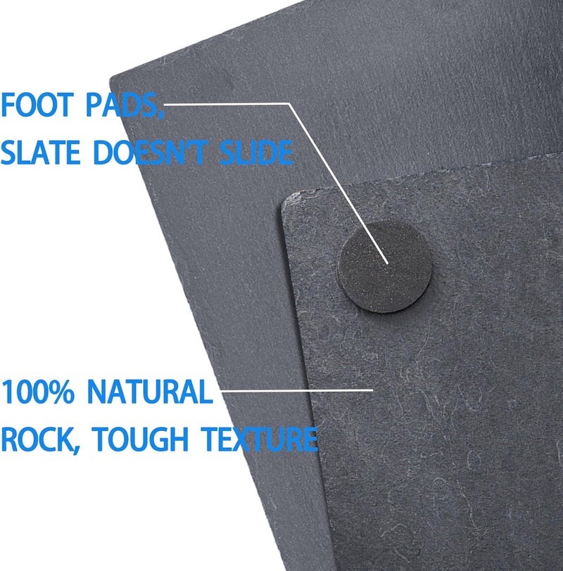 INOSCIND Reptile Basking Platform,Slate for Tortoise,Turtle Feeding Slate,Habitat Decor Accessories Basking Rocks for Bearded Dragons Chameleon Snake Frog Lizard Gecko bowl - Image 4