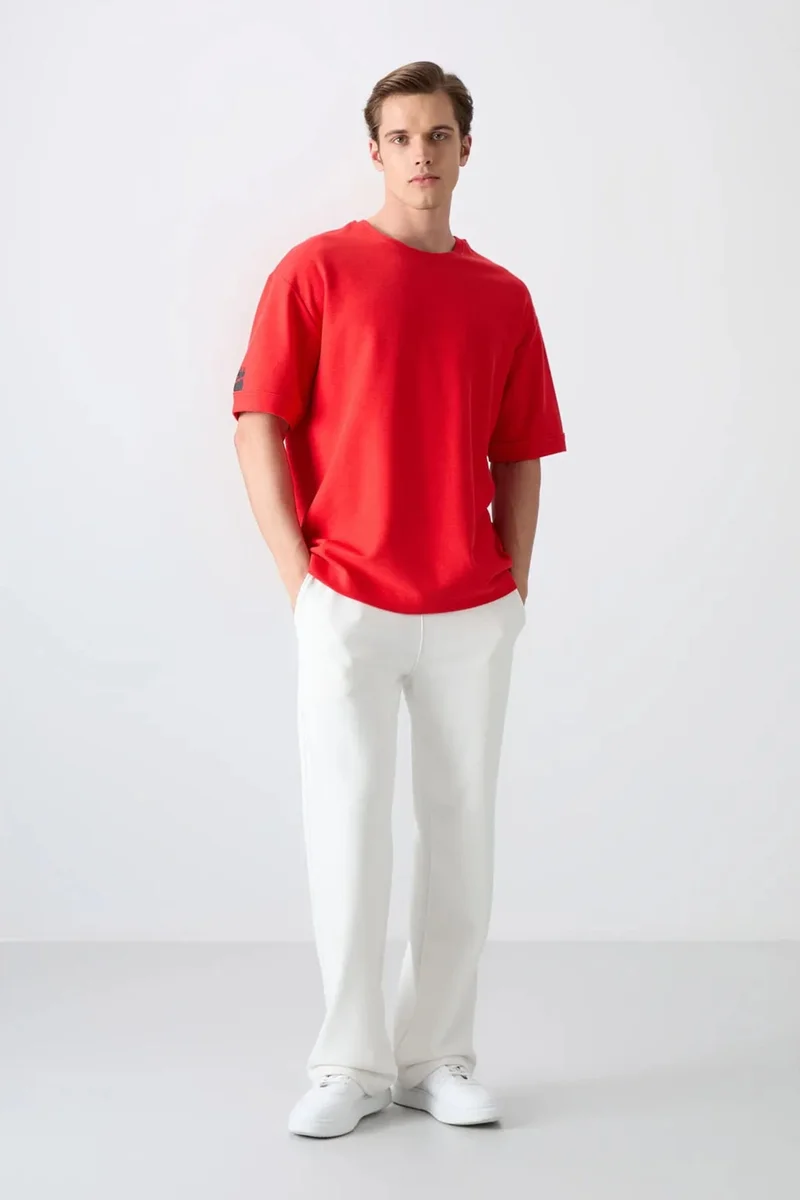 Tommylife TOMMY Men's Oversized Crew Neck T-Shirt With Patch
