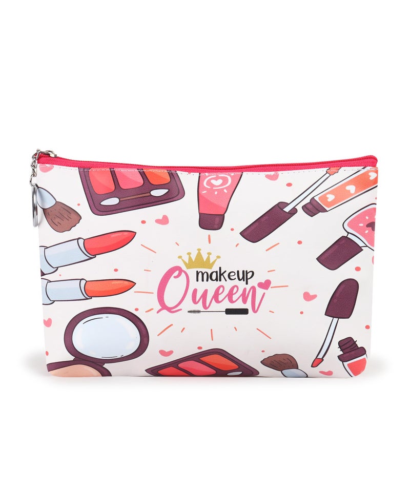 JIADA Multipurpose Canvas Pouch for Travel, Cosmetic,Office, Stationary, Gadgets, Money Purpose, Handbag. Beautiful Cosmetic/Make Up/Utility Big Pouch for Girls/College/School - Design 02 - Image 2