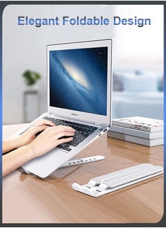 DBLEW Portable Laptop Riser Stand Foldable Desktop Computer Tablet Mount Holder Plastic Adjustable For MacBook Air Pro iPad Notebook  - Image 5