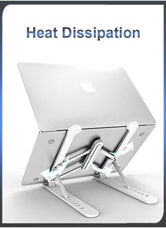 DBLEW Portable Laptop Riser Stand Foldable Desktop Computer Tablet Mount Holder Plastic Adjustable For MacBook Air Pro iPad Notebook  - Image 4
