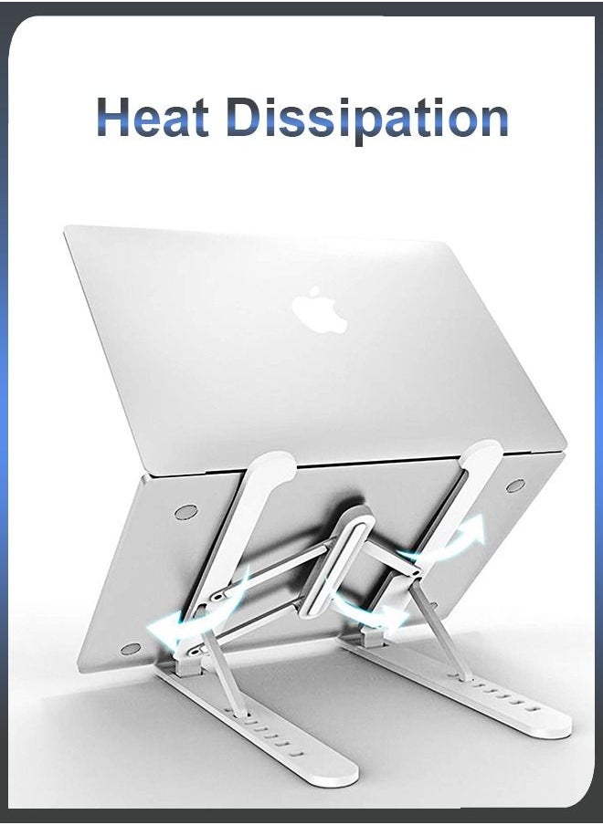 DBLEW - Portable Laptop Riser Stand Foldable Desktop Computer Tablet Mount Holder Plastic Adjustable For MacBook Air Pro iPad Notebook - Image 1