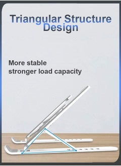 DBLEW Portable Laptop Riser Stand Foldable Desktop Computer Tablet Mount Holder Plastic Adjustable For MacBook Air Pro iPad Notebook  - Image 3