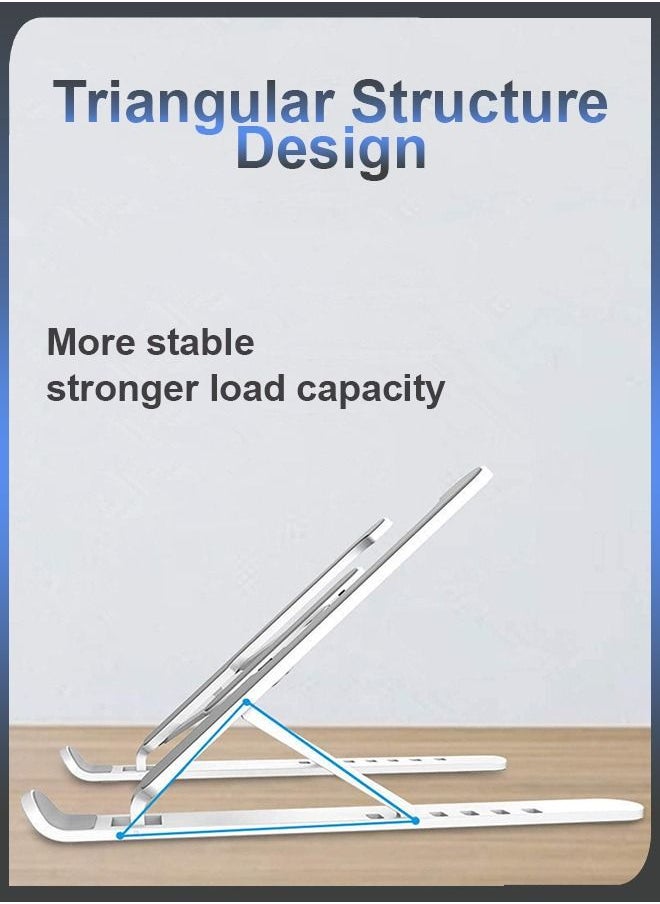 DBLEW - Portable Laptop Riser Stand Foldable Desktop Computer Tablet Mount Holder Plastic Adjustable For MacBook Air Pro iPad Notebook - Image 1