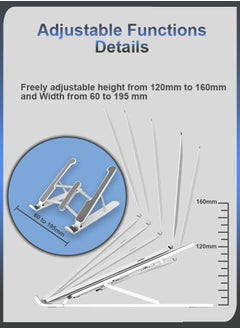 DBLEW Portable Laptop Riser Stand Foldable Desktop Computer Tablet Mount Holder Plastic Adjustable For MacBook Air Pro iPad Notebook  - Image 2