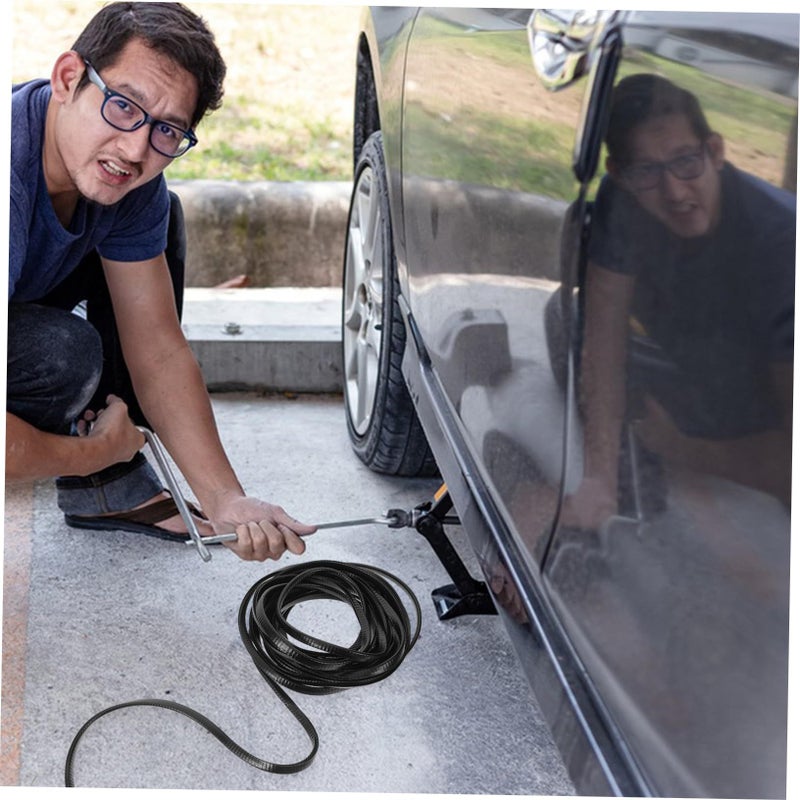 U Shape Rubber Door Strip Protector Black Easy Installation Anti Collision Vehicle Safety Decor - Image 3