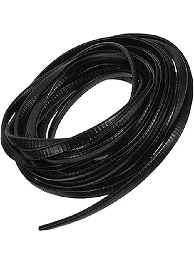 U Shape Rubber Door Strip Protector Black Easy Installation Anti Collision Vehicle Safety Decor - Image 1