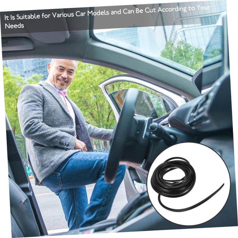 U Shape Rubber Door Strip Protector Black Easy Installation Anti Collision Vehicle Safety Decor - Image 4