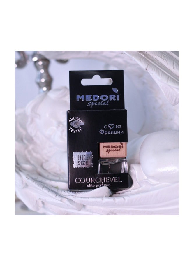 MEDORI - Liquid Hanging Car Air Freshener in a Cardboard Package with a Fragrance With luxurious enchanting Aroma scent tester Courchevel analogous to La vie es belle .Fragrance is made in France 6 ml - Image 1
