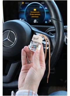 Liquid Hanging Car Air Freshener in a Cardboard Package with a Fragrance With luxurious enchanting Aroma scent tester Courchevel analogous to La vie es belle .Fragrance is made in France 6 ml