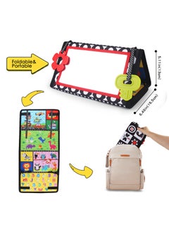Generic Hah Mirror Cloth Book Baby Mirror Cloth Book Four-fold Mirror Double-sided Mirror Foldable Hah Mirror Toy Pendant-Specifications:LT6929-2 (opp Bag)  - Image 3