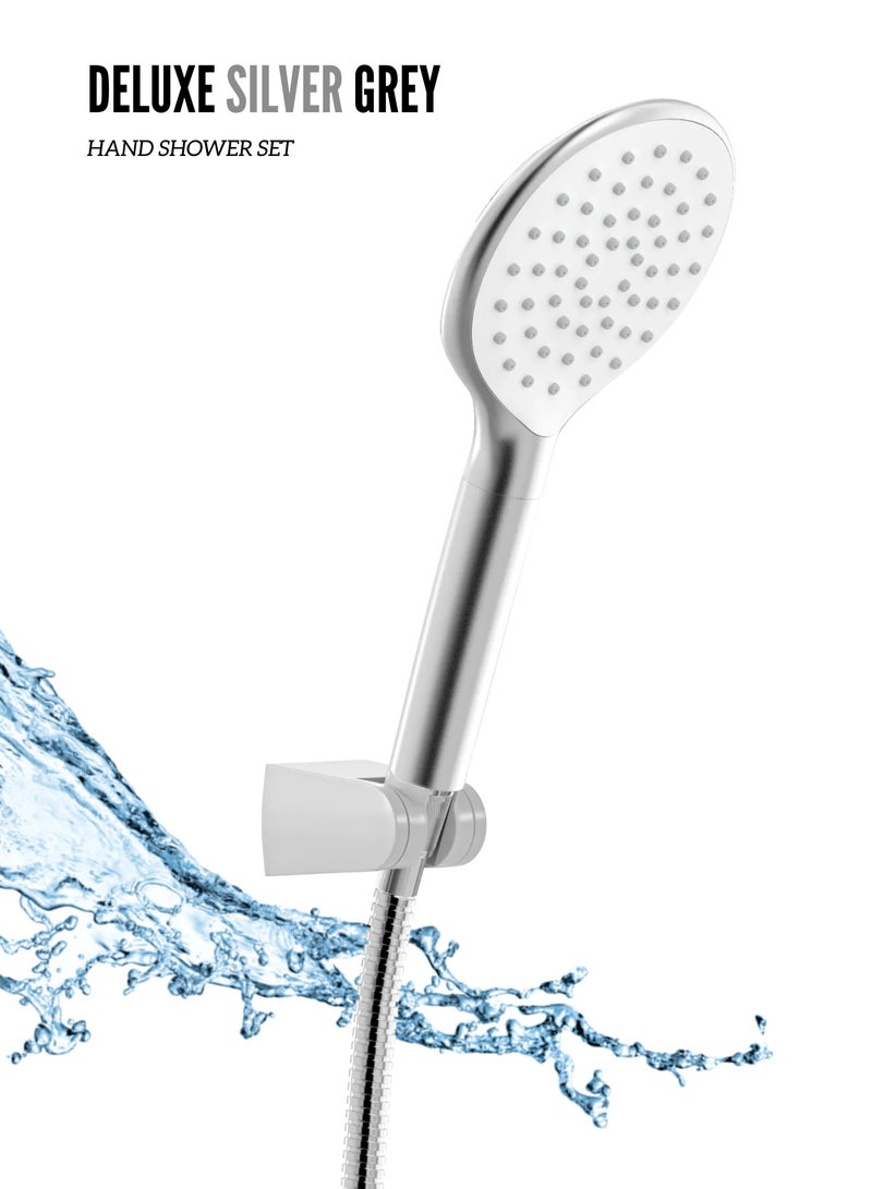 MAAT Hand Shower Set | Deluxe Silver Grey | Premium Turkish Shower Head | Stylish & Durable | Efficient Water Flow - Image 1