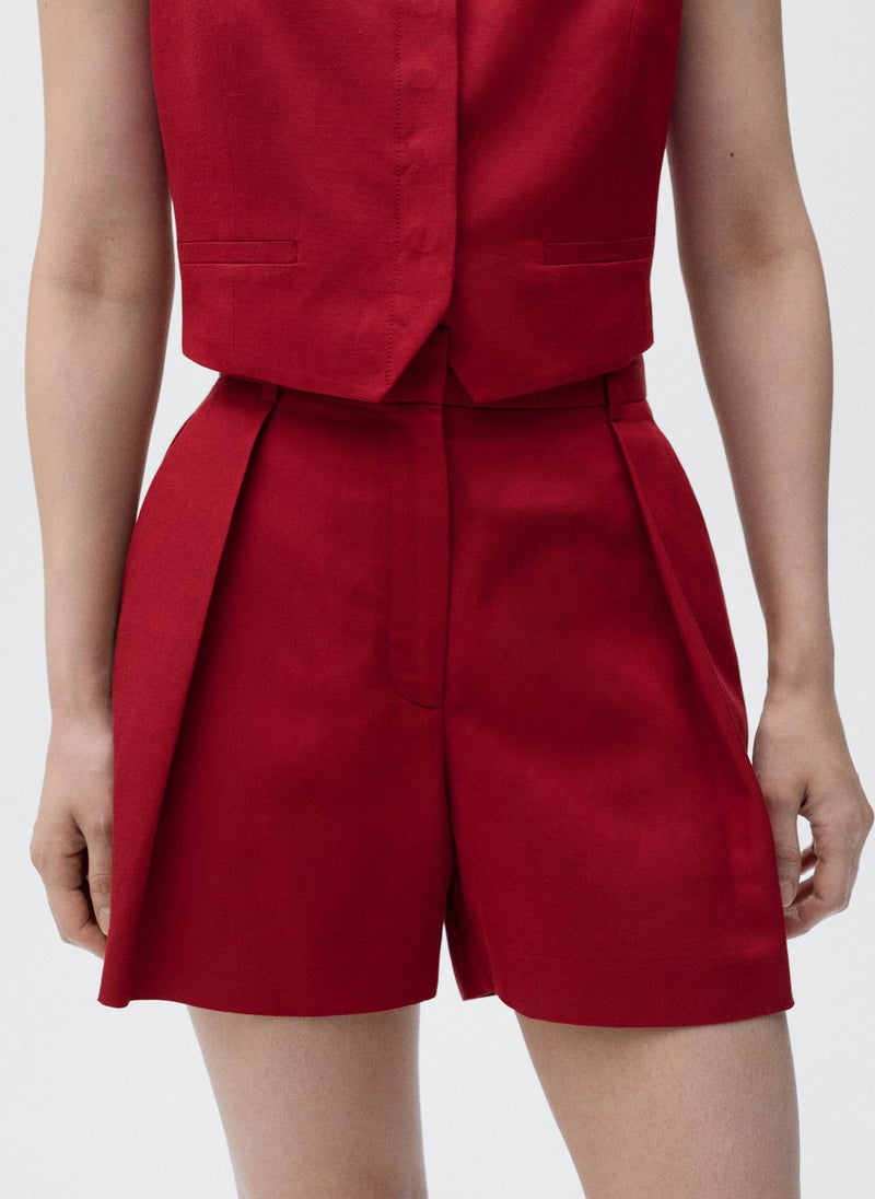 MANGO Linen-blend suit bermuda shorts - Image 1