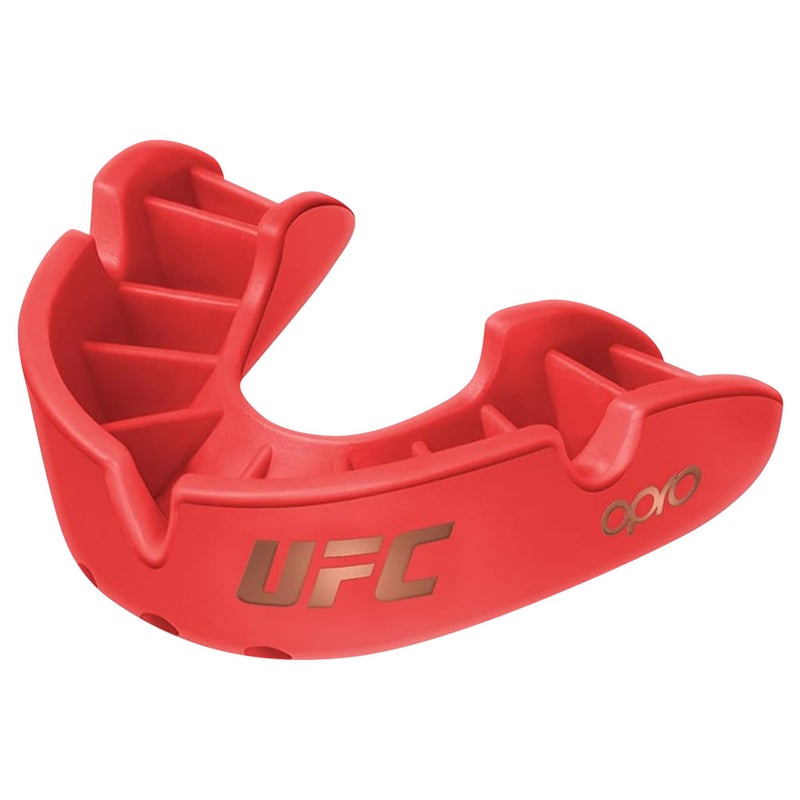 OPRO Bronze Level Youth UFC Moldable Mouth Guard Essential Fit Red Boxing Mouthguard for MMA Impact Sports Easy SelfFit Mouth Guard for Sports Football Hockey Includes Case - Image 2